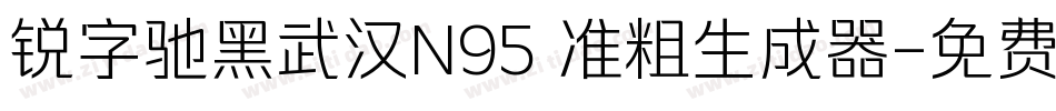 锐字驰黑武汉N95 准粗生成器字体转换